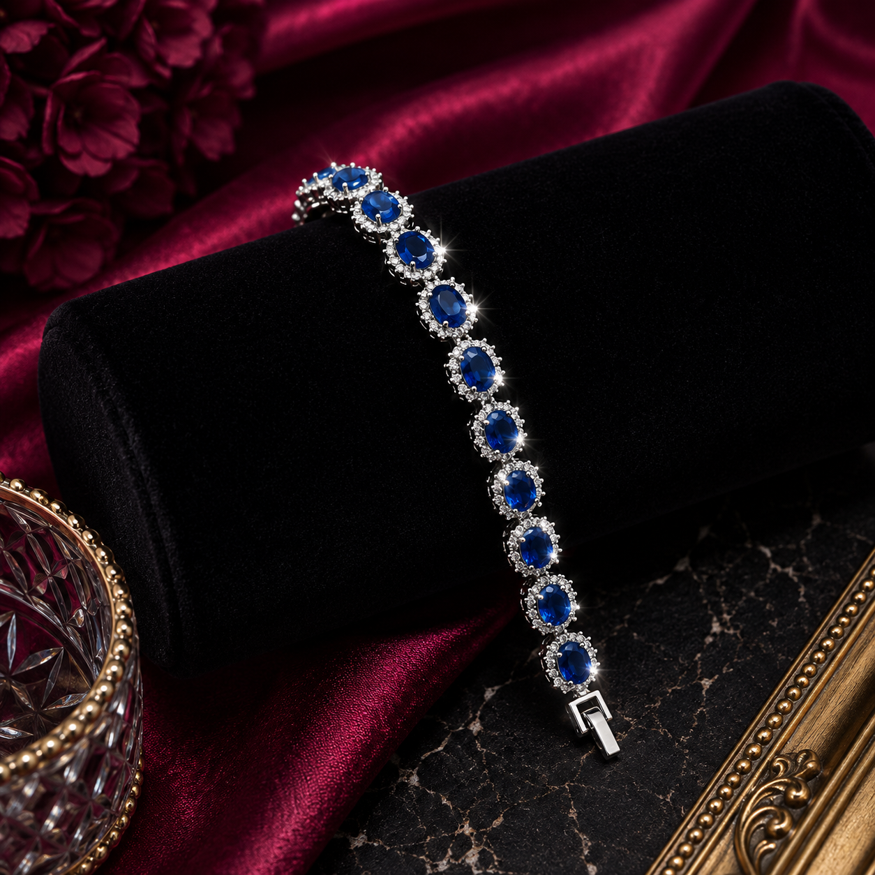 Oval Stones Bracelet Blue
