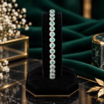Emerald Halo Bracelet
